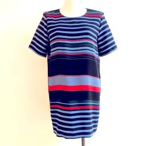 Zara multicolor striped short sleeved dress